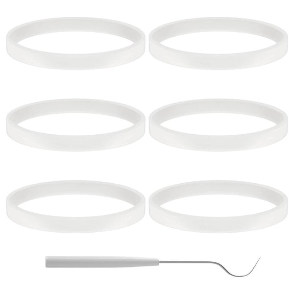 6 Pcs Sealing Gasket Blenders White O-Ring Gasket Replacement for Auto iQ Series