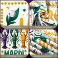 thumbnail image 4 of Colorful Beads Mardi Gras Banner Ornate Mask Carnival Display Red Lobster Purple Background Lobster Backdrop for Mardi Gras Party Carnival Celebration Festival Decoration, 4 of 9
