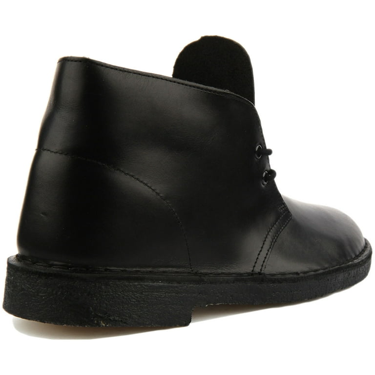 Clarks Originals Desert Boot Women s Leather Two Eyelet Chukka Boot In Black Size 9.5 Walmart