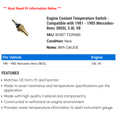 thumbnail image 2 of Engine Coolant Temperature Switch - Compatible with 1981 - 1985 Mercedes-Benz 380SL 3.8L V8 1982 1983 1984, 2 of 2