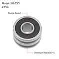 thumbnail image 2 of B8-23D Deep Groove Ball Bearings 8mmx23mmx14mm Double Sealed Chrome Steel P0 2pcs, 2 of 4