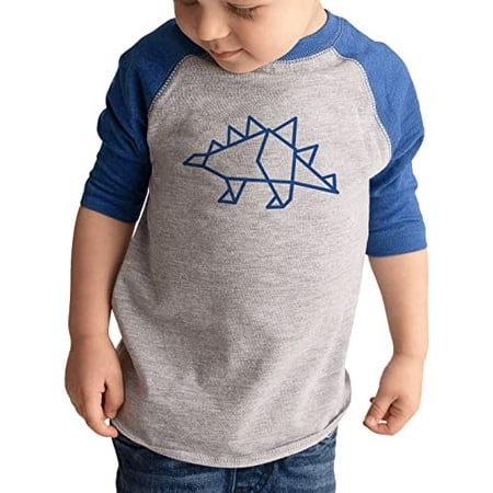 

7 ate 9 Apparel Kids Dinosaur Stegosaurus Shirts - Dino Origami Blue Shirt 12 Months