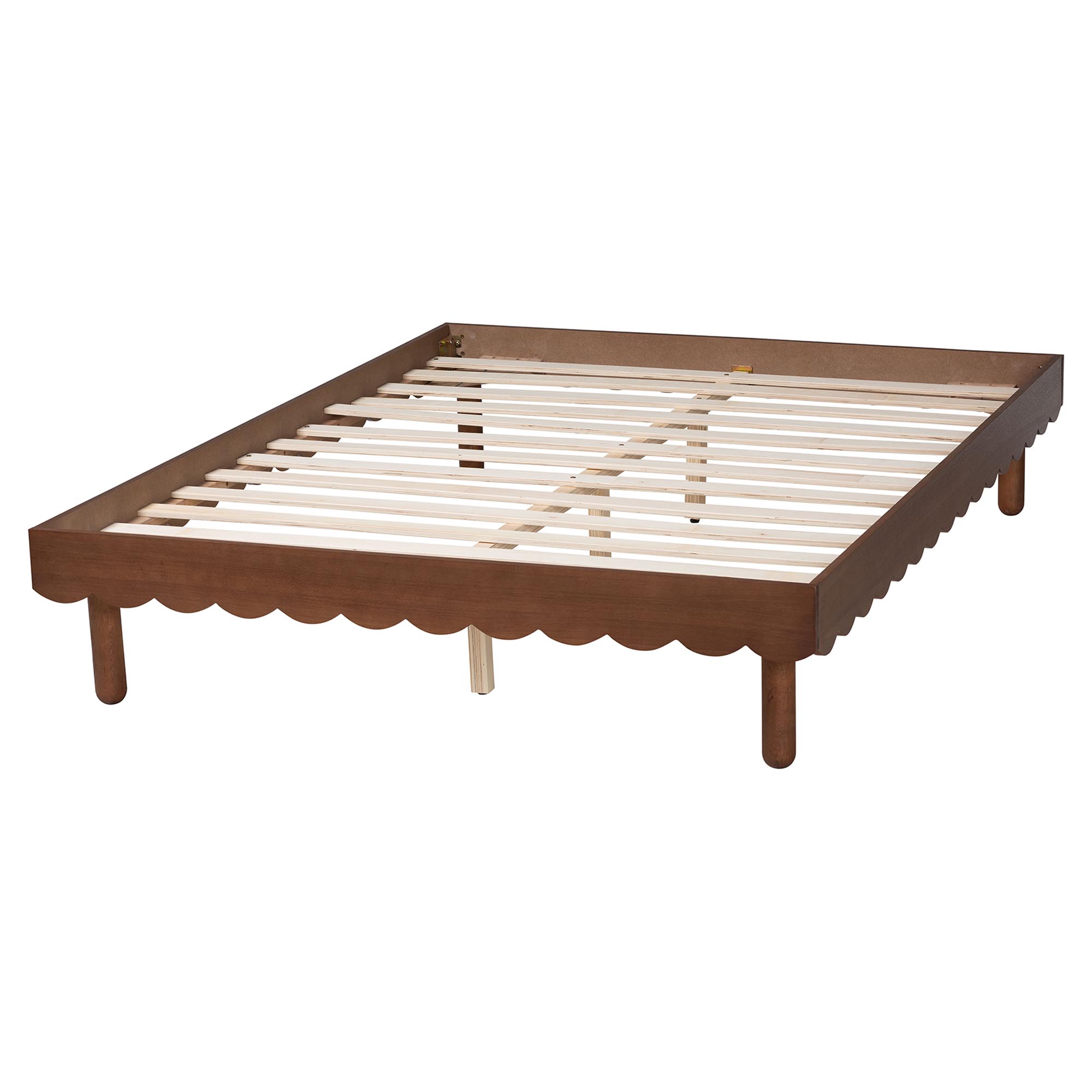Baxton Studio Orianthe Modern Bed Frame, Queen, Walnut Brown