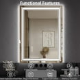 thumbnail image 6 of 24x32 LED Bathroom Mirror with Lights,Anti-Fog,Dimmable,Backlit + Front Lit,Memory,Wall-Mounted Vanity Mirrors,Double LED Vanity,3 Colors,Lighted Mirror,Stepless Dimming, 6 of 9