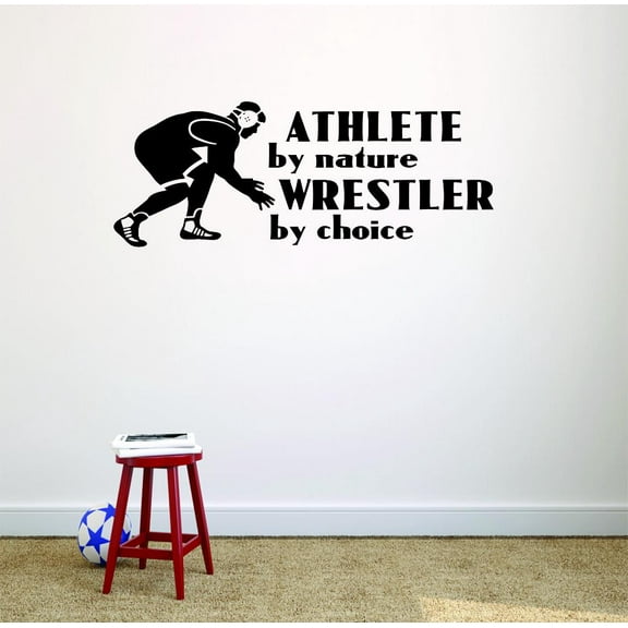 New Wall Ideas Athlete By Nature Wrestler By Choice Wrestling Logo Icon Teen Boys Self Defense Fighting 12x24