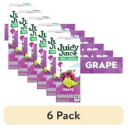 (6 pack) Juicy Juice 100% Juice, Grape, 8 Count, 6.75 fl oz Shelf Stable Boxes