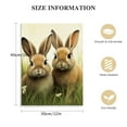 thumbnail image 2 of COMIO  Young Bunnies Sitting In Grass Canvas Wall Art Animal Wall Decor Modern Bunny Lover Print Farmhouse Painting Artwork Picture Watercolor Posters For Livingroom, 2 of 5