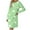 Green, variant on Sexlip Womens Long Sleeve Polka Dot Midi Dress V Neck Design Soft Fabric Relaxed Silhouette for Office Wear Yellow XXL