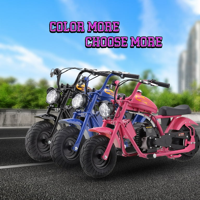 Fast Kids Mini Bike Chopper Motorcycle 49cc Gas - Blue - Big Toys