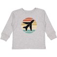 thumbnail image 3 of Inktastic Airplane Pilot Vintage Sunset Boys or Girls Long Sleeve Toddler T-Shirt, 3 of 5