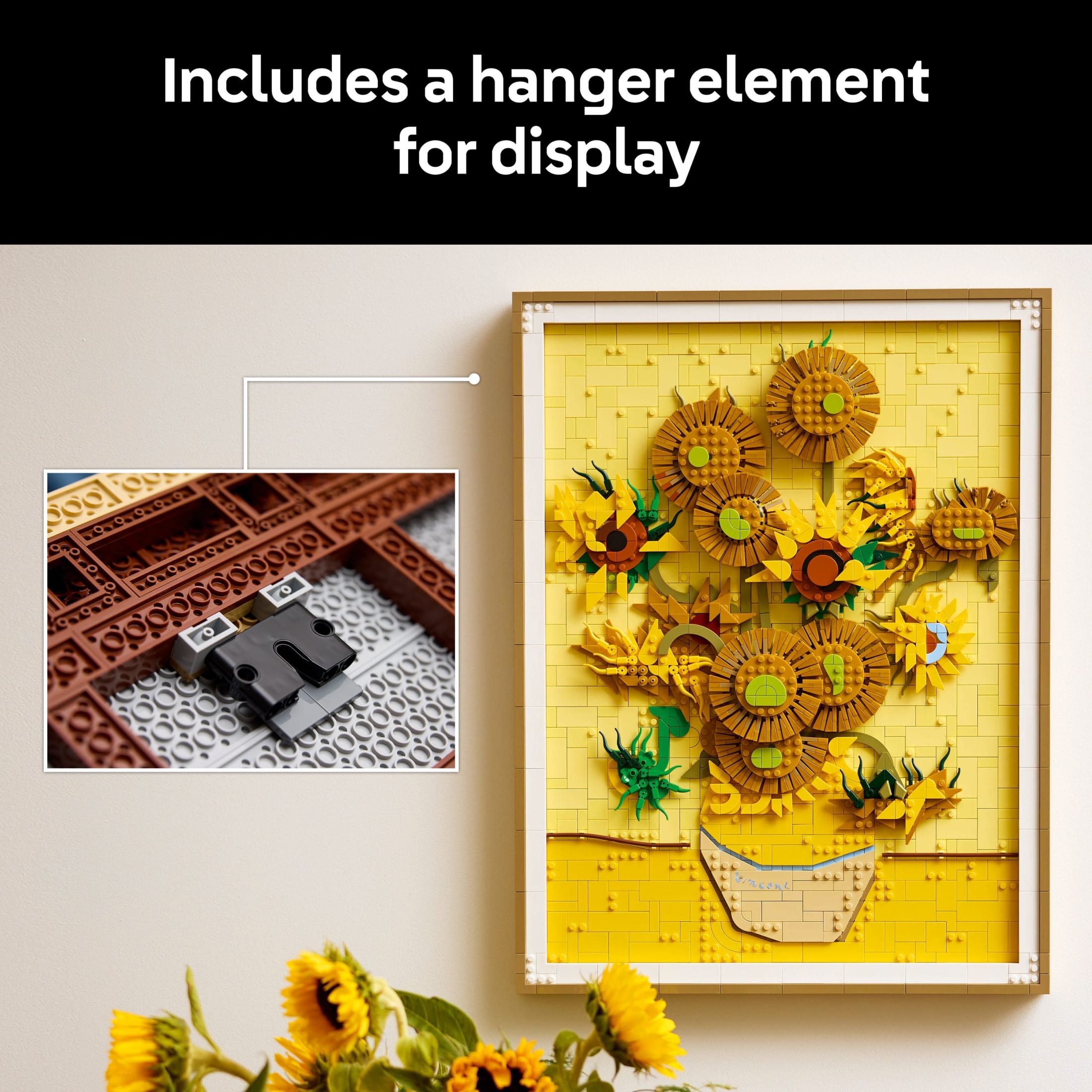 LEGO Art Vincent van Gogh Girasoles Set de Construcción para Adultos - Idea de Decoración para el Hogar - Pintura Construida con Bloques - Regalo de Cumpleaños - 31215 7