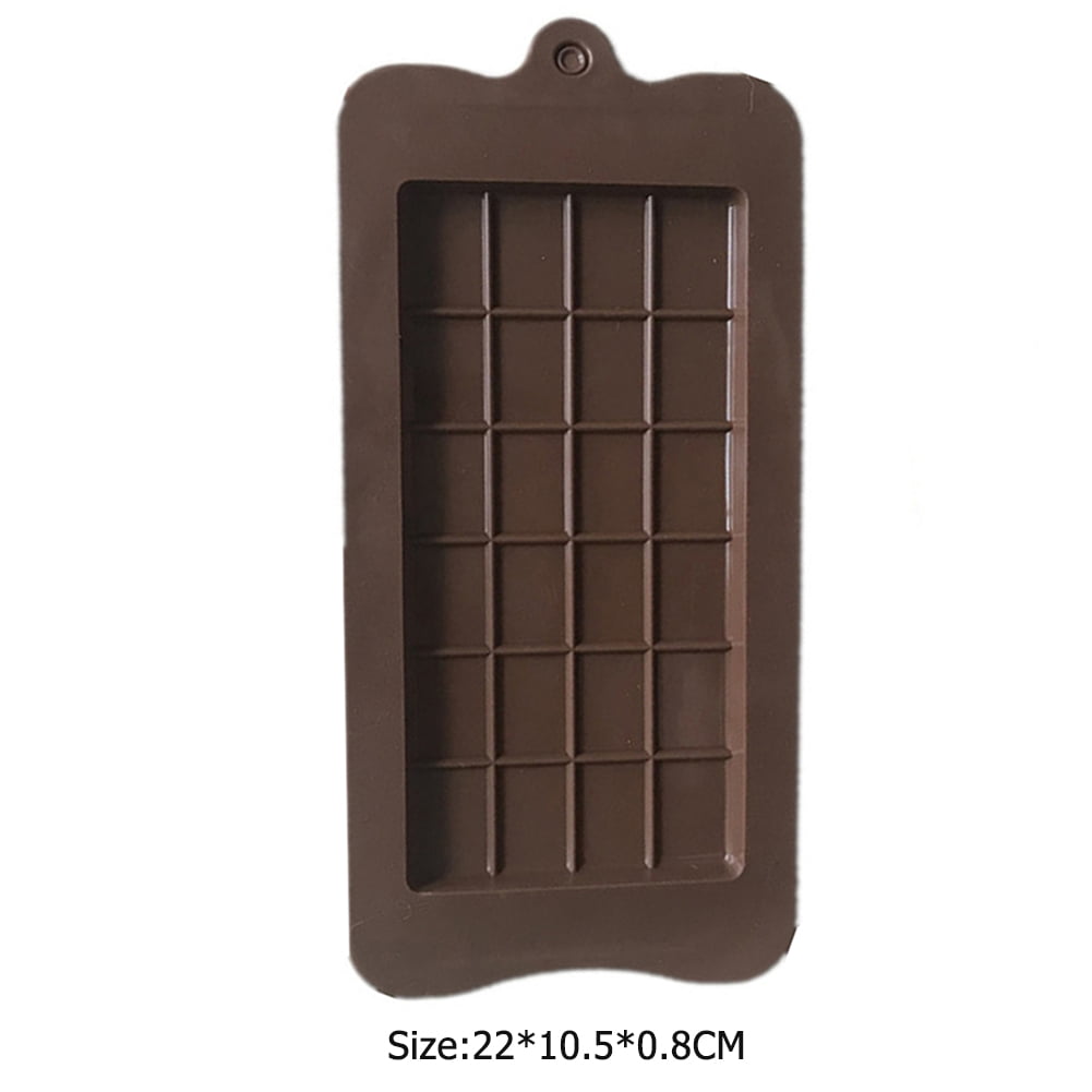 3D Chocolate Mold Bar Block Cube Ice Tray Silicone Cake Candy Square Moulds D 