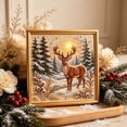 thumbnail image 3 of MYUNNIL Winter Animal Themed Pearl Art Kits, 7.8 x 7.8" 3D Sparkling Reindeer Pattern Diamond Painting Crafts Set with Frame for Adults & Beginners, 3 of 5