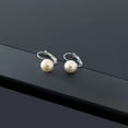 thumbnail image 4 of Gem Stone King 10mm Peach Color Shell Pearl Earrings with Lever Back, 4 of 4