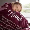 thumbnail image 3 of Nana Gifts, Nana Blanket with Flowers & Letter Print, Nana Birthday Gifts, Gifts for Nana from Grandkids on Grandparents Day, Soft Throw Blankets 50" x 60", 3 of 6