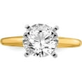 thumbnail image 4 of 14K Two-Tone Lab Grown Diamond Solitaire Si+, H+, Comp Eng Ring (Size 7) Made In India rm5965r-075-7lg, 4 of 5