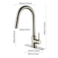 thumbnail image 6 of UWR-Nite Kitchen Faucet with Pull Down Sprayer, Modern Kitchen Sink Faucet Single Hole with 10" Deck Plate, Single Handle Pull Out Kitchen Faucets for Sink, 6 of 6