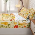 thumbnail image 5 of Homewish Cartoon Fungus Plants Zipper Full Size Comforter Sets with Fitted Sheet and 2 Pillowcases,Cute Guinea Pig Animals Zipper Bedding Set,Yellow,Polkadot Reversible,4pcs, 5 of 8