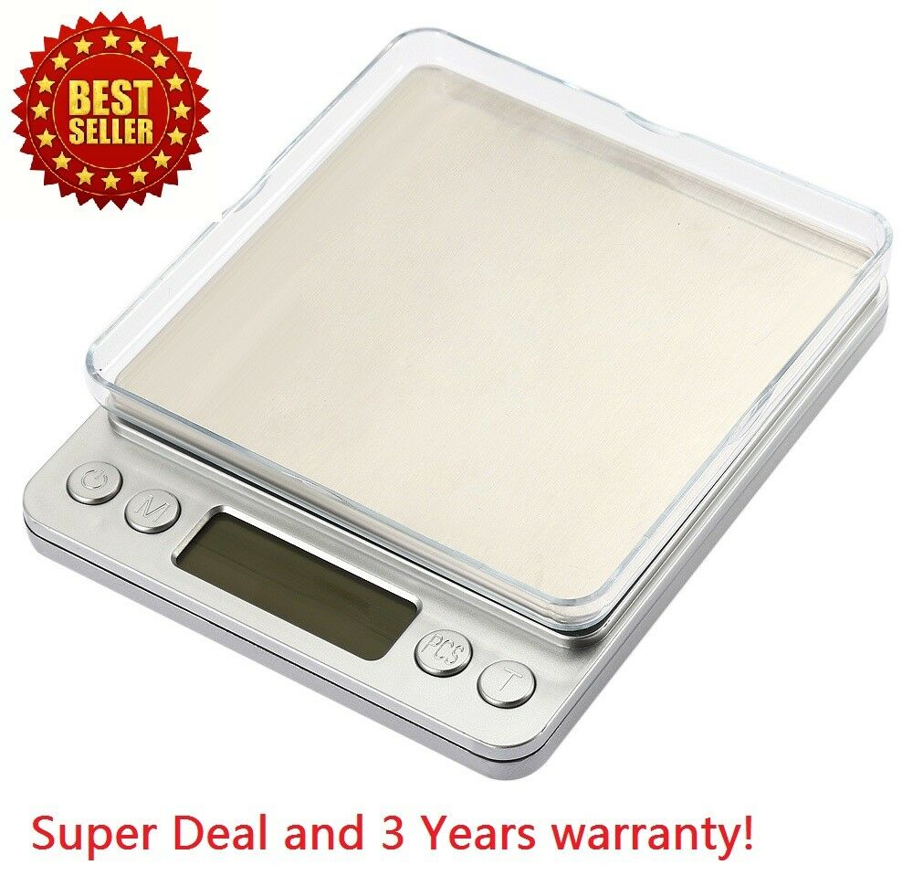 Digital Scale 2000g x 0.1g Jewelry Gold Silver Coin Gram Pocket Size