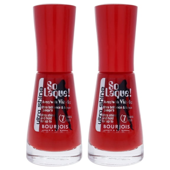 Bourjois So Laque Ultra Shine - # 25 Rouge Casino - Pack of 2 , 0.3 oz Nail Polish
