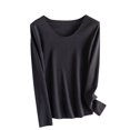 thumbnail image 4 of Lovzfmll Women's Thermal Top Seamless Long Sleeve, with Brushed Fleece Interior and High Elasticity for All-Day Warmth and Movement, 4 of 4
