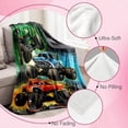 thumbnail image 5 of Monster Jam Monster Truck Flannel Blanket, Soft & Warm Polyester Fiber Throw, Ideal Gift for All Seasons, 5 of 7