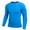 Blue, variant on Mens Activewear Long Sleeve T-Shirts Fitness Sports Compression Workout Shirts Tops