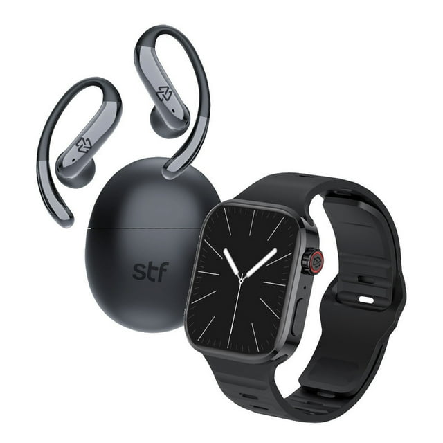 Pack Smartwatch Stf Kronos Tune + Audifonos Ows Negro