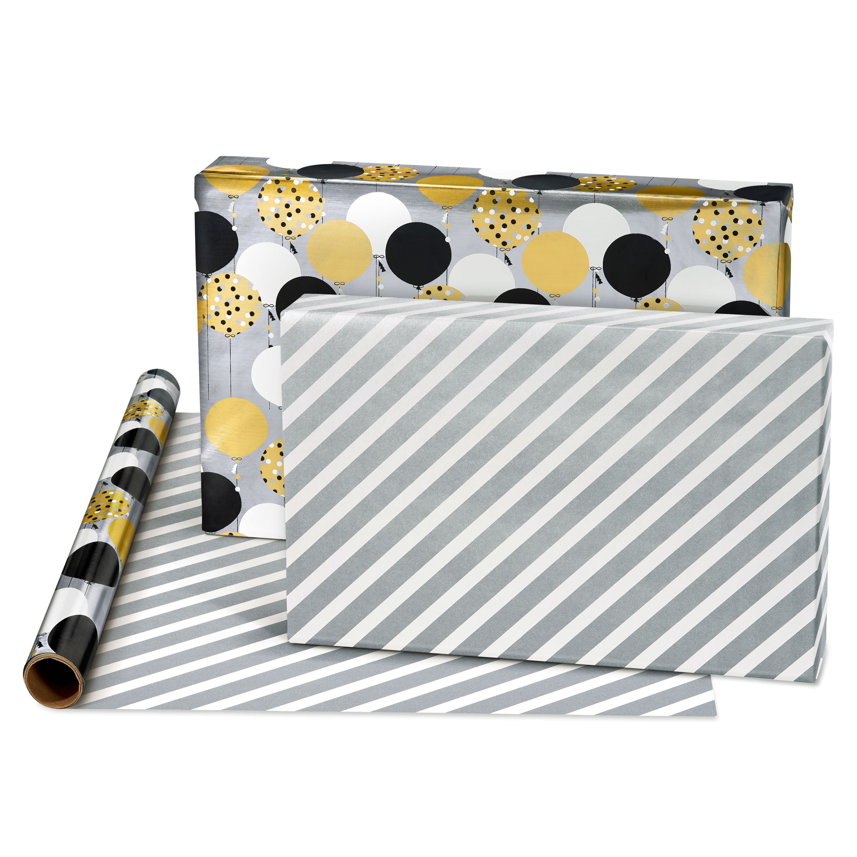 Packanewly Birthday Wrapping Paper Set with Cutline on Reverse(4-Pack, –  Newly Packing Company