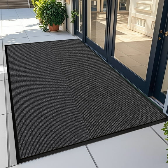 71" x 36" (6' x 3') Indoor Outdoor Door Mat,Large Heavy Duty Entrance Doormat,Non-Slip Rubber Backing Low-Profile Welcome Entrance Mats for Entry, Brown