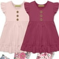 thumbnail image 2 of Millie Loves Lily Girls Pink & Rose Tops and Leggings Set, Toddler Girls, Size 3T (4-PCS), 2 of 6