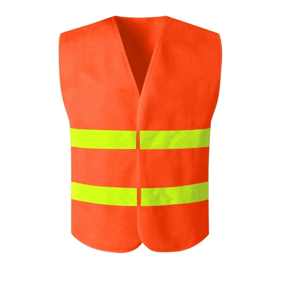 OGLCCG Reflective Safety Vest for Men Mesh High Visibility Construction Vest Sleeveless Open Front V Nest No Pocket Safety Vest