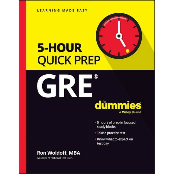 GRE 5-Hour Quick Prep for Dummies, (Paperback)