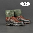 thumbnail image 1 of 2x Botas de montaña del ejército en miniatura, escala 1/6, pies de soldado alemán, zapatos de tobillo con cordones, ajuste , accesorio corpor Macarena Figura de acción de arranque, 1 of 8