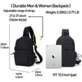 thumbnail image 5 of Small Black Sling Crossbody Backpack Shoulder Bag For Men Women, 5 of 5