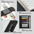 thumbnail image 4 of Leather Notebook with Pen Holder Writing Notepad Includes 100 Pages Lined Journal Cactus in Pots Pattern, 4 of 6