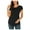 Black, variant on Dezsed Women's Maternity Tops Short Sleeve Round Neck Front Pleat Peplum Tunic Top Mama Pregnancy Shirts Summer Casual Classic T Shirts For Pregnant Women