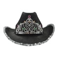 thumbnail image 2 of Party Sombreros Mujer Sombrero de Vaquero Halloween festivo decoraciones juegos de rol,negro Colcomx Sombrero de vaquero, 2 of 8