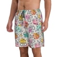 thumbnail image 2 of Goofa Skull and Flowers Printed Mens Swim Trunks Summer Quick Dry Short Beach Swimwear Bathing Suits-Medium, 2 of 9