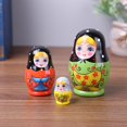 thumbnail image 3 of 1 Juego de muñecas anidadas, muñeca Matryoshka rusa pintada de Color, artesanías hechas a mano, 3 of 9