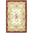 thumbnail image 4 of SAFAVIEH Chelsea Zoja Floral Wool Runner Rug, Ivory/Burgundy, 2'6" x 10', 4 of 10