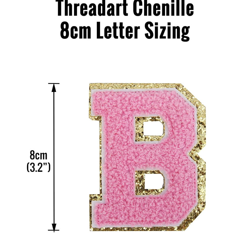 SEI 1.75-inch Pacifico Glitter Iron-on Letters Transfer, Gold