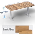 thumbnail image 6 of VIVO Electric 71” x 36” Stand Up Desk, Reclaimed Wood Table Top, Gray Frame, 6 of 8