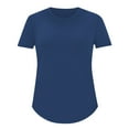 thumbnail image 4 of Plus Size Women's Solid Color Short Sleeve Crew Neck T Shirt Comfortable And Stylish Top For Everyday Wear, 4 of 4