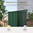 thumbnail image 6 of 8' x 6' Metal Storage Shed, Lockable Waterproof Outdoor Tool Shed with Ventilation, Organizer for Backyard Patio Lawn, Green, 6 of 8