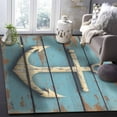 thumbnail image 5 of Area Rugs Indoor Non-Slip Rectangle Rug 2x3 Ft Nautical Anchor Vintage Style Wood Grain Rug Rubber Backing Floor Mats Non Shedding Home Decor Carpet for Entryway Living Room, 5 of 8