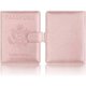 thumbnail image 5 of Funda de cuero para pasaporte, billetera de viaje con bloqueo RFID para pasaporte/tarjeta de crédito/boleto aéreo(rosa claro), 5 of 5