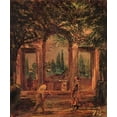 thumbnail image 2 of Velazquez, Diego 12x14 White Modern Wood Framed Museum Art Print Titled - View Of The Gardens Of The Villa Medici Rome, 2 of 4