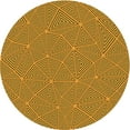 thumbnail image 1 of Ahgly Company Machine Washable Indoor Round Transitional Mahogany Brown Area Rugs, 7' Round, 1 of 7