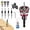 Red, variant on Two-Flute Counterbore with Adjustable Depth Stop, Countersink Drill Bit Set, 4PCS Four-Flute Tapered Drill Bits and Adjustable Depth Stop Collar, for Woodworking, Cabinetry, Pocket Hole Screws (Red)